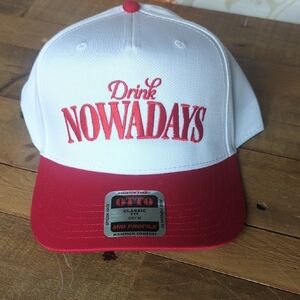 OTTO White and Red Snapback Cap